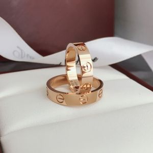 Liebesringe für Damen und Herren, Designer-Ring, Paarschmuck, Band, Titanstahl mit Diamanten, modisch, klassisch, Gold, Geschenke, Hochzeit, Größe 5–10