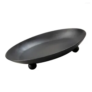 Candle Holders Plate Base Home Tray Iron Stand