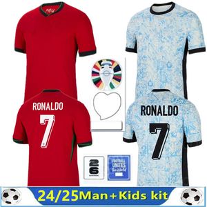 2024 Portugal camisa de futebol RUBEN NEVES JOAO FELIX BRUNO RONALDO FERNANDES Portugieser 2024 25 camisa de futebol português masculino kit AAA