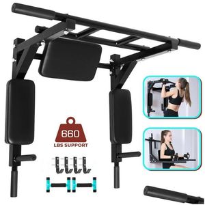 Barras horizontais montadas na parede Pl Up Bar Power Tower Mti-Grip Dip Stand Chin Exercício Ginásios Tal Barstal Drop Delivery Sports Outdoor F Dhpzw