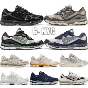 Top Gel NYC Marathon Running Shoes Designer Oatgryn Betong Navy Steel Obsidian Grey Cream White Black Ivy Outdoor Trail Sneakers Storlek 36-45