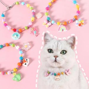 Dog Collars Premium Pet Collar Colorful Princess Jewelry Set Exquisite Cat Necklace With Sweet Decorations Adjustable For Stylish