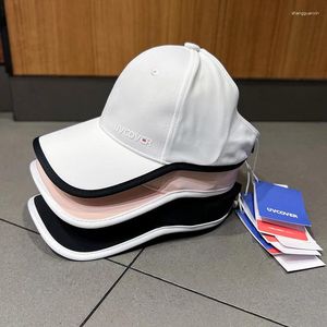 Berretto da baseball estivo in seta fresca per uomo e donna Protezione solare esterna che corre cappello vuoto La moda può legare A