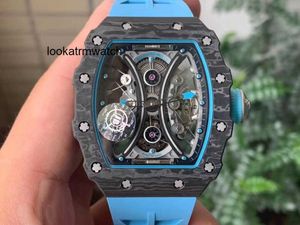 Desginer Mechanical Automatic L Watch Designer Watch Men RM53-01 REAL TOURBILLON SUPERCLONE WATH TOURBILLON MECANICAL CARBOL FIBER CASE MONTRE 3I9K