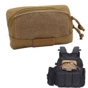 Väskor Taktisk Vest Plate Carrier Molle Admin Pouch Chest Expansion Sub Bag Tool EDC BAG BELED PACK PACK HUNT MINI BAG