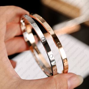 Elmas Bileklik Vidalı Bilezikler Tasarımcı Bilezik Kadın Tasarımcı Bilezikleri Genişlik: 4mm 6mm 7mm Bileklik Kadın Elmas Bangles Kadınlar Tasarımcı Takı Adamı