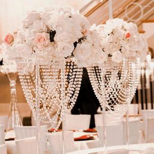 Candle Holders Table Decoration Oval Acrylic Wedding Flower