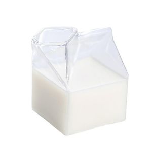 Mini cartone di latte Creamer Brocca di vetro resistente al calore Novità Mezza pinta Tazza per acqua Succo di caffè Bevanda Regali aziendali
