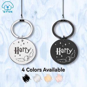 Etiqueta de identificação personalizada para cães, gravada, personalizada, filhote de cachorro, gato, etiquetas de identificação, aço inoxidável, acessórios para animais de estimação para cães pequenos, pet shop 240311