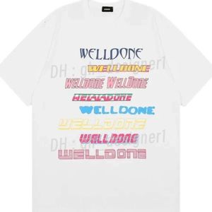 New 2024 Summer We11done T Shirt Men Women High Oversize Well Done T-Shirt Graphic Brown We 11 Done Tees Women Men Clothing 6