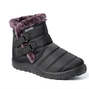 Boots Winter Comfortable Cotton Shoes Men Women New 2024 Fashion Plush Warm Anti slip Waterproof Snow Boots Outdoor Work Fishing Shoes