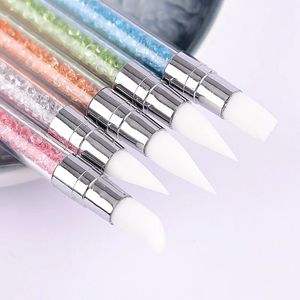 Paznokcie gwóźdź sztuka silikonowa 1pcs malowanie ołówek UV Gel DIY Poliska z podwójnym lustrem w proszku rzeźba Manicure