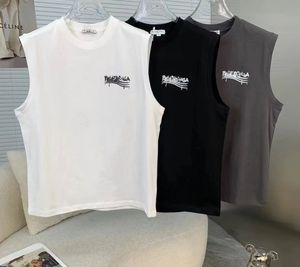 Męski plus designer kamizelka bawełniana moda Tidal Street Summer T-shirt Polos Letter Printing luźne krótkie rękawowe koszulę plażową kamizelkę kąpieli strojów kąpielowych bez ramienia luźna top
