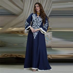 Roupas étnicas 2024 Ramadan Eid Bordado Mulheres Muçulmanas Abayas Islâmicas Jalabiya Mubarak Kaftan Marroquino Maxi Vestido Robe Dubai Turquia Abaya