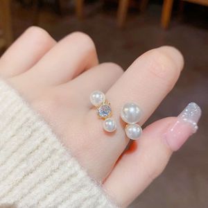 اليابانية الكورية الرائعة Zircon Pearl Index Finger Finger