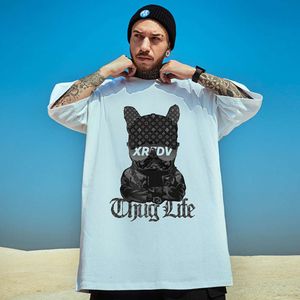 High Street Short Sleeved T-shirt Large Men's 300kg Loose Couple Oversize American Instagram Trendy Brand Half Sleeves