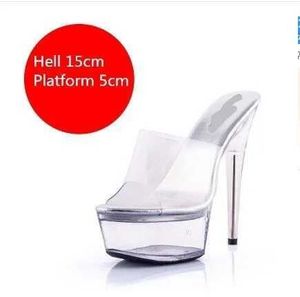 Dress Shoes Shuzumiao 34-43 Summer Sexy Super High Heels 15CM Stiletto Waterproof Platform Sandal Transparent Crystal Wedding Shoe for women H240321UE03