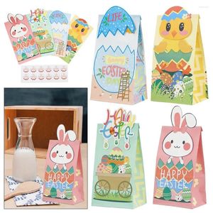 Gift Wrap 24pcs Home Accessories Happy Easter Egg Paper Bag Candy Box Food Cookies Packaging Boxes