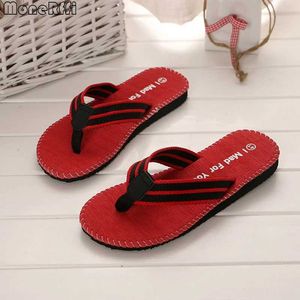 Slippers Casual Men Flip Flops 2023 Summer Beach Sandals Non-Slip Flat Slides For Indoor House Shoes Male Slipper04 H240322