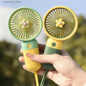 Electric Fans 1 mini Portable Fan Handheld USB Laddning Fan Air Cooler Outdoor Travel Manual Fan Ventilation Fany240320