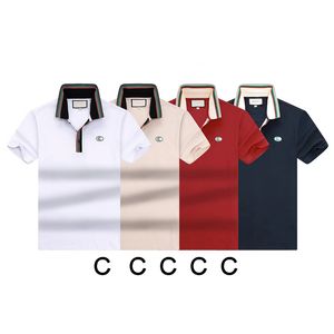 Polo casual da uomo di design Polo a righe Colletto con bottoni Lettera Logo Ricamo Polo da uomo d'affari di alta qualità T-shirt Selezione multi colore Taglia asiatica M-3XL