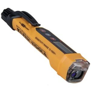 Klein Tools NCVT-6 Tester di volt senza contatto, penna da 12 - 1000 V CA con misuratore di distanza laser integrato, allarmi LED e acustici, clip da tasca