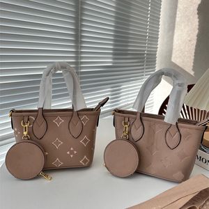 Tasarımcı Tote Çanta Kadın Klasik Çiçek Omuz Çantaları Neevrufllbb Çantalar Kadın Lüks Geniş Omuz Kayışı 2 PC/Set Plaj Çantası Para Çanta Cüzdan