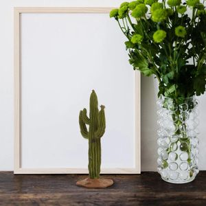 Dekorativa blommor växt öken grön modell sandbord dekor kruka konstgjorda kaktusväxter prydnad