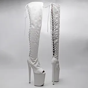 Buty taneczne Laijianjinxia 23 cm/9 cala PU Górna platforma dla kobiet Party High Heels Modern Over the Knee Boots Pole 129