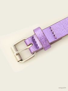 Belts New style cute kids belt adjustable metal buckle purple kids belt