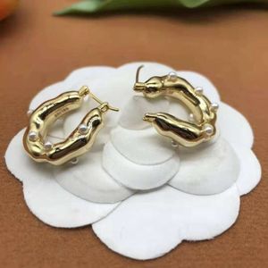 2022 Saijia Pearl Fashion Brass 소재 Sier Needle Earrings, 여성