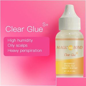 Adhesives 38Ml Transparent Clear Strong Hold Lace Wig Glue Waterproof Adhesive For Wigs Hair Pieces Drop Delivery Products A Accessor Dhtqi