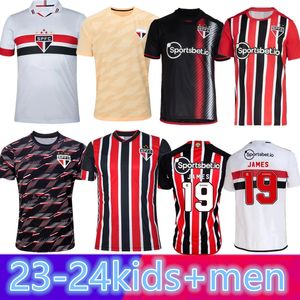 23 24 25sao Paulo Soccer Jerseys Nestor Luciano Ferreira L.Gustavo Alisson Calleri James D.Bobadilla Lucas 23 24 25 Fotbollsmän och barnskjorta