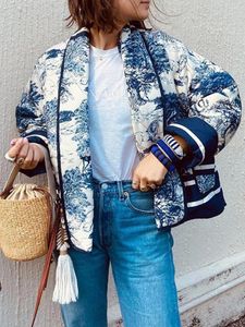 Giacche da donna Piumino corto da donna S Cappotto cardigan imbottito trapuntato a maniche lunghe imbottito con stampa vintage