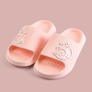 Chinelos Gato Dos Desenhos Animados Mulheres Chinelos Mens Ao Ar Livre Praia Slide Banheiro Anti Slip EVA Sandálias Interior Casal Casal Sapatos Flat Flip H2403253