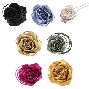Bälten Elegant Rose Flower Elastic rep midjebältet Kvinnor Dekorativt midjeband
