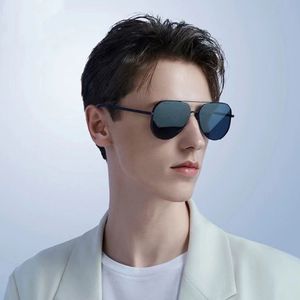 Lyxdesigner solglasögon för män ovala sommarskuggor polariserade glasögon svart vintage överdimensionerade solglasögon av kvinnor halvram pilot solglasögon med låda