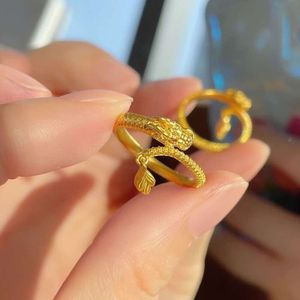 New Life Dragon Swinging Tail Year Jewelry Lucky Luck Ring Opening Adjustable