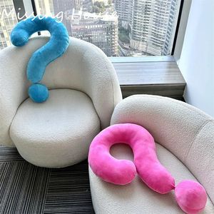 Funny Question Mark Soft Plush Pillow Cushion Case Home Sofa Bedroom Party Birthday Gift 240306