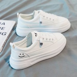 Boots Maogu Spring Platform Sport Sneakers Woman Smiling Women White Shoes Fashion Leather Casual Tênis Tênis Summer Sneaker feminino 40