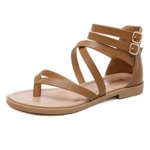 Hip estilo romano sandálias sapatos de salto verão sandália preto flip flops para mulher 240228