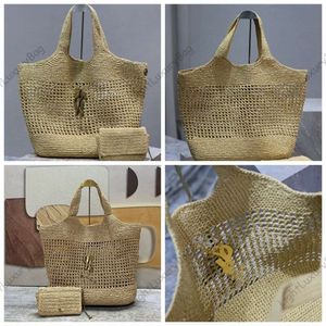 Новая дизайнерская соломенная сумка бренда Y, большая вместительная сумка, женская роскошная классическая женская сумка 2024