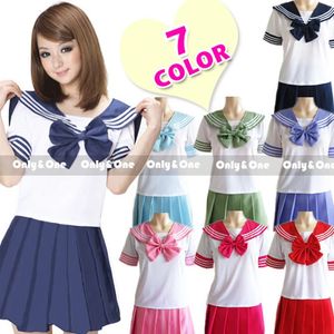 School Uniform for Girls Japanese Style Student Jk Sailor ShirtPleated Skirt Set Woman Cosplay Costumes Sexy Navy Suit 240315