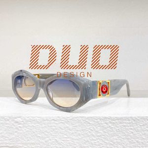 Luxus-Sonnenbrille, modische Brille, ovaler Rahmen, Designer-Sonnenbrille, Damen-Anti-Strahlung, UV400, polarisierte Gläser, Herren-Retro-Hip-Hop-Brille mit Original