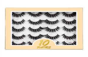 10 par Natural 3D False Eyelashes Set Fake Lashes Makeup Kit Mink Extension4477070