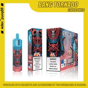 Genuine Bang Tornado 13000 puffs Disposable E Cigarettes Vape Pod Device 650mah 23ml Prefilled Cartridge Stick 13000 puffs 2%3%5%The bottom will emit light