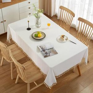 Tovaglia in cotone stile nordico tinta unita rettangolo tovaglia da pranzo tovaglia casa anno decorazione della festa nuziale