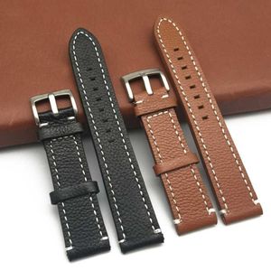 New Watch leather Watchbands Leather Strap Watch Band 18mm 20mm 22mm Foldable Clasp Wristband Accessories Wristbands258x