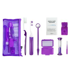 Ortodontico Igiene Orale Pulizia Bretelle Kit di Denti Dentali Spazzolino Da Denti Pieghevole Specchio Dentale Pennello Interdentale Strumento di Sbiancamento