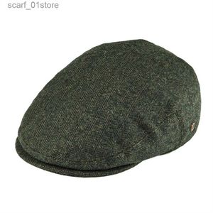Newsboy Hats Voboom Wool Tweed Herringbone Irish C Męskie i damskie beret kierowcy kapelusz nowości chłopię